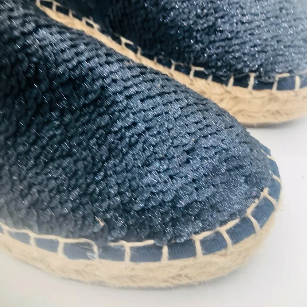 Steve‎ Madden women's blue sparkly squint espadrilles size 7